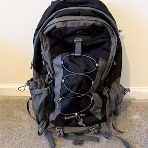 Capacitor 40L Black and Gray Backpack